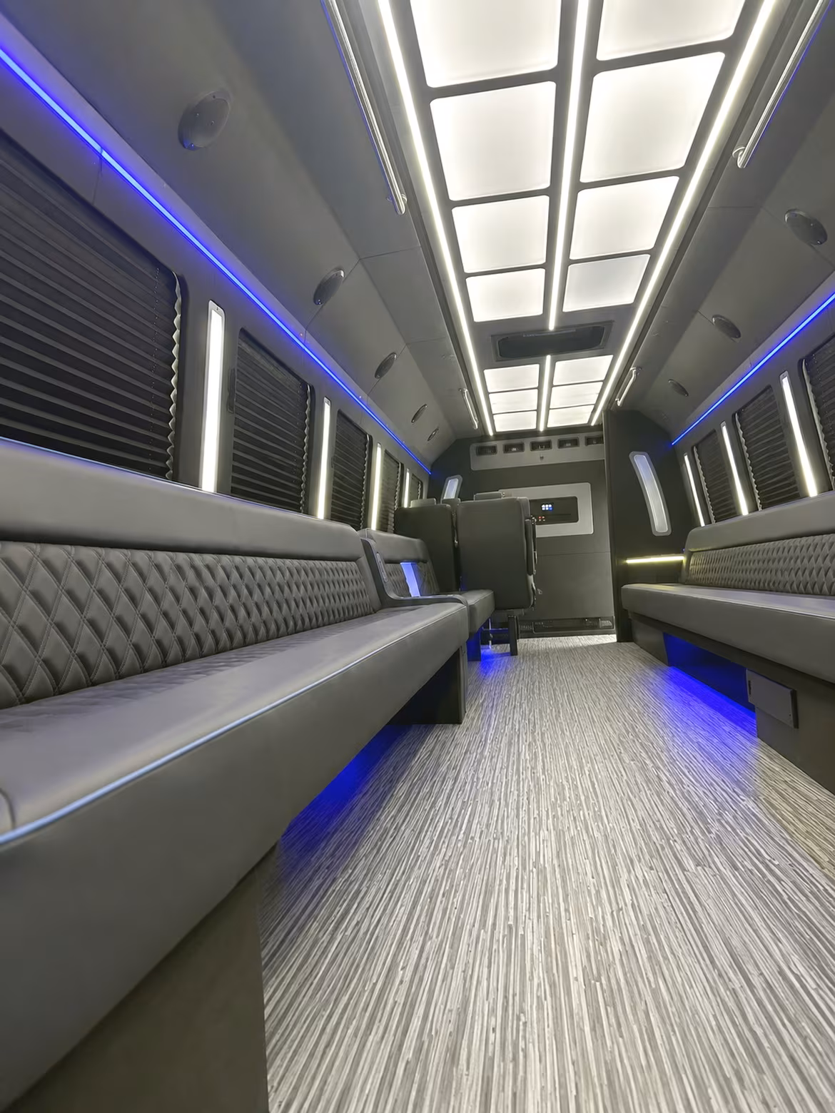 Louisville Birthday, Sweet 16, & Quinceañera Transportation party bus interior