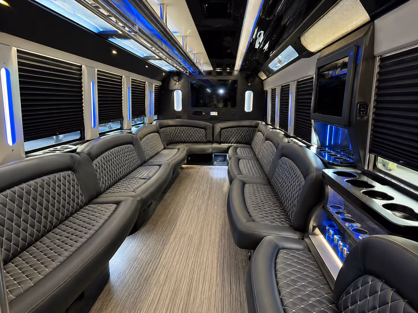 Louisville Sporting Event Transportation party bus exterior