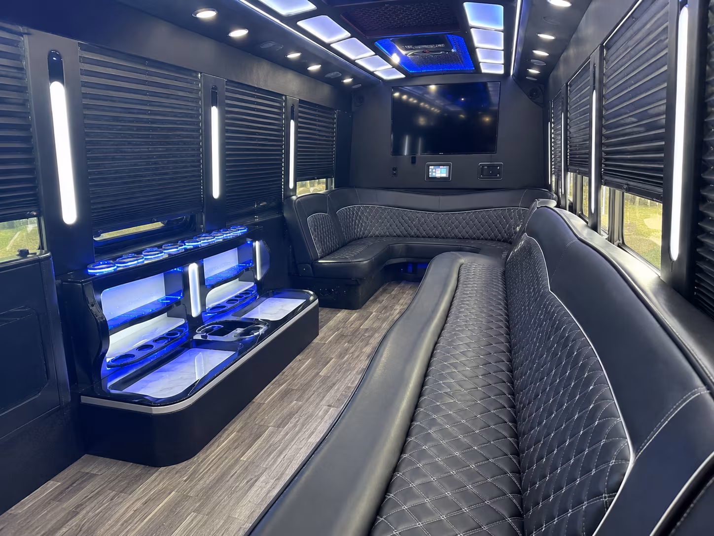 Louisville Wedding Transportation party bus exterior