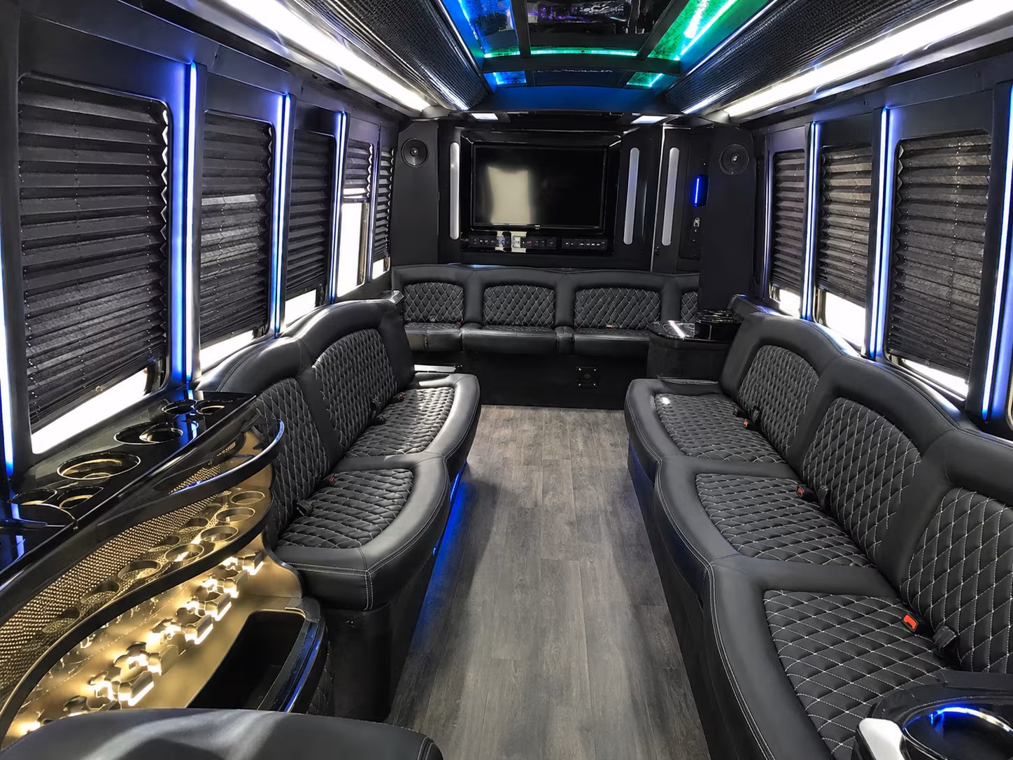 Louisville Winery Tour & Pub Crawl Transportation party bus interior